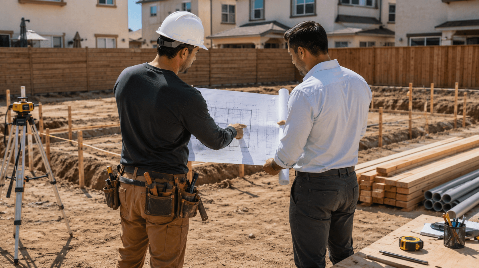 ADU construction team on site